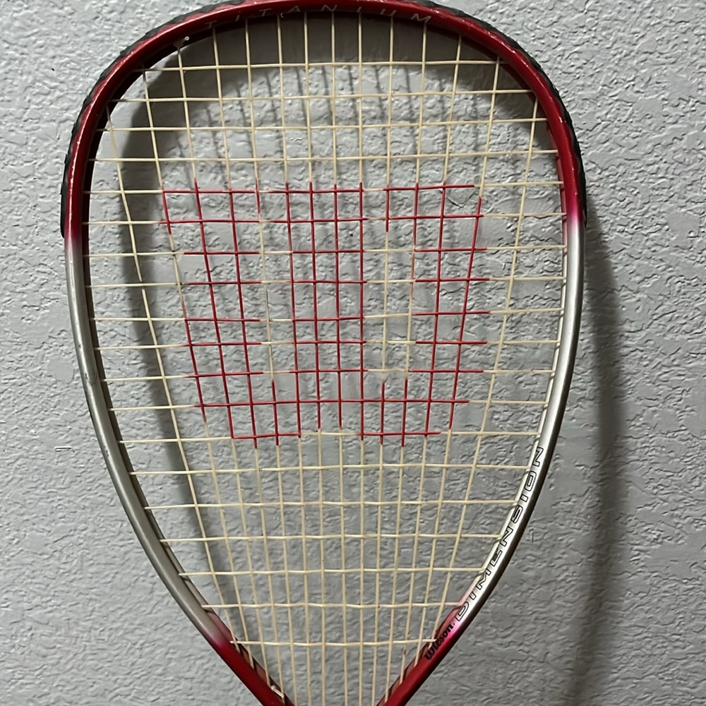 Wilson Red and White Racquet ball  Racket - Picture 2 of 14